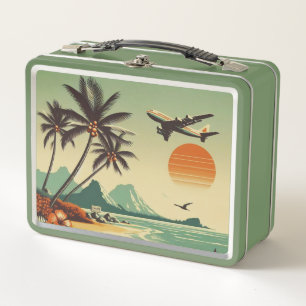 Vintage Hawaii/Tropisch Metall Brotdose