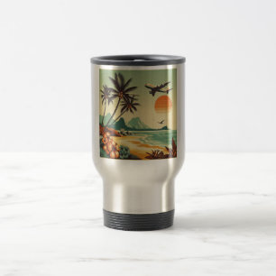 Vintage Hawaii/Tropisch Reisebecher