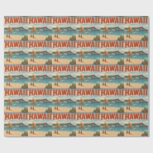 Vintage Hawaiian Aloha-Escape Paradies Geschenkpapier