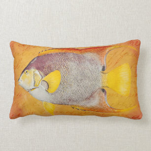 Vintage Hawaiian Angel Fish - Hawaii Antiquität Lendenkissen