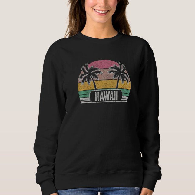 Vintage Hawaiian Island Tropical Hawaii Vacation S Sweatshirt (Vorderseite)