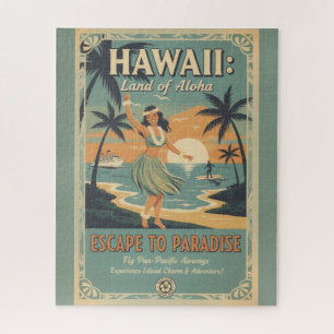 Vintage Hawaiian Land of Aloha - Flucht ins Paradi Puzzle