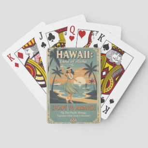 Vintage Hawaiian Land of Aloha Flucht ins Paradies Spielkarten