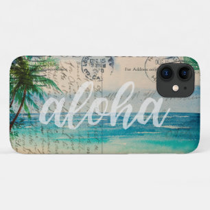 Vintage-Hawaiian-Palmen-Postkarte Case-Mate iPhone Hülle