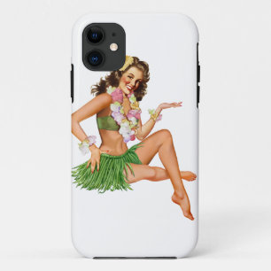 Vintage-Hawaiian-Pin-up-Girl-iPhone-5-Hüllen iPhone 11 Hülle