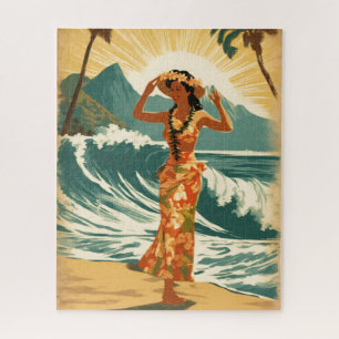 Vintage Hawaiian Reise Honolulu Mid-Pacific Puzzle