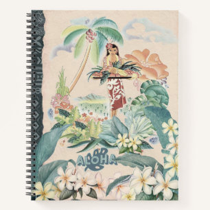 Vintage-Hawaiian-Reiseplakat-Planer Notizbuch