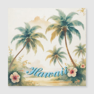 Vintage Hawaiian Travel Honolulu Magnetkarte