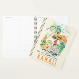 Vintage Hawaiian Travel Poster Planner Planer