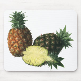 Vintage hawaiianische Ananas, Bio-Lebensmittel Obs Mousepad