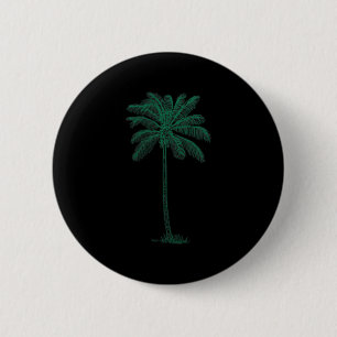 Vintage hawaiianische Palme Strand Tropeninsel P Button