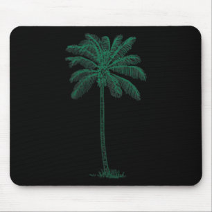 Vintage hawaiianische Palme Strand Tropeninsel P Mousepad