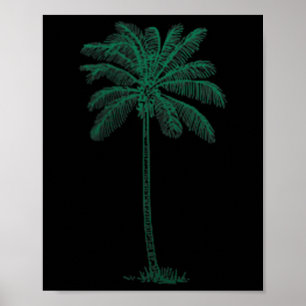 Vintage hawaiianische Palme Strand tropische Insel Poster