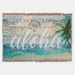 Vintage Hawaiianische Palmen Postkarte Decke
