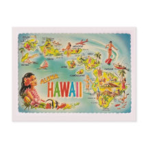Vintage hawaiianische Postkarte