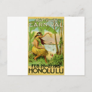 Vintage hawaiianische Reise Postkarte