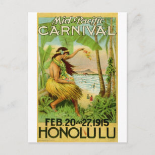 Vintage hawaiianische Reise Postkarte