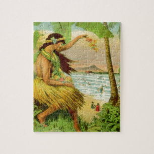 Vintage hawaiianische Reise Puzzle