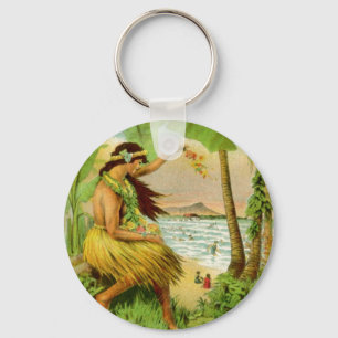 Vintage hawaiianische Reise Schlüsselanhänger