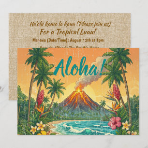 Vintage hawaiianische Reiseplakate - Hawaii-Insel Einladung