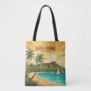 Vintage hawaiianische Reiseposter - Oahu 