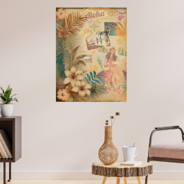 Vintage hawaiianische Scrapbook Seite 2 Poster