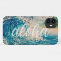 Vintage Hawaiianische Wave Postkarte