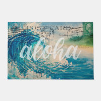 Vintage hawaiische Wellen-Postkarte