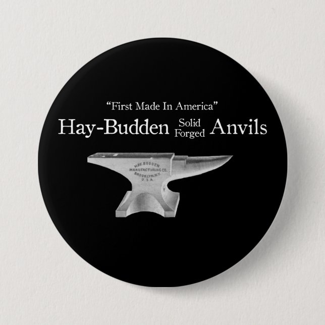 Vintage Hay-Budden Amboss Button (Vorderseite)