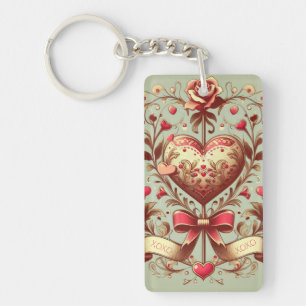 Vintage Heart Valentinstag xoxo  Schlüsselanhänger