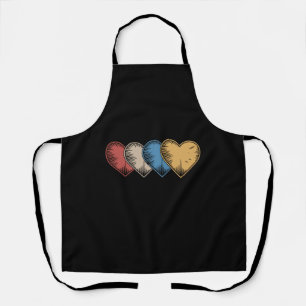 Vintage Hearts Cooles Retro Valentinstag Geschenk  Schürze