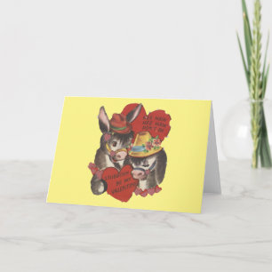 Vintage Hee Haw Esel Valentinstag Feiertagskarte