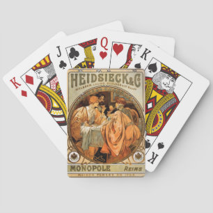 Vintage Heidsieck & Co Monopole Reims Weinlabel Spielkarten
