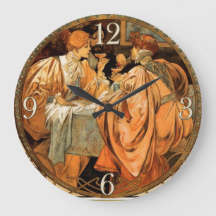 Vintage Heidsieck & Co Monopole Reims Wine Label Große Wanduhr