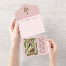 Vintage Heilige Therese Jesus Religious Scripture All In One Einladung