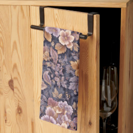 Vintage Heirloom Petals purple floral Geschirrtuch