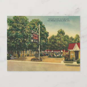 Vintage Heißfedern Arkansas Postkarte