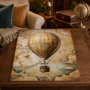 Vintage Heißluftballon   Antikes Reisen  Puzzle