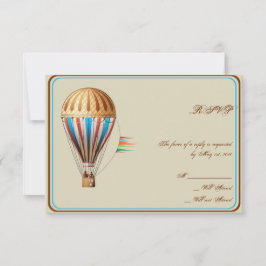 Vintage Heißluftballon-Antwortkarte RSVP Karte