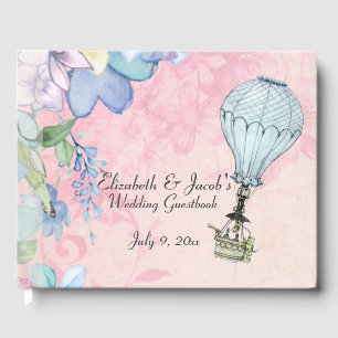 Vintage Heißluftballon-Hochzeit Gästebuch