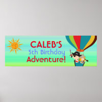 Vintage Heißluftballon Kindergeburtstag Party-Bann