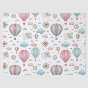 Vintage-Heißluftballon-Muster (1) Seidenpapier