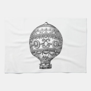 Vintage-Heißluftballon Retro-Luftschiff alte Ballo Handtuch
