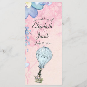 Vintage Heißluftballonhochzeit Programm