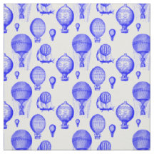 Vintage-Heißluftballons in Blau