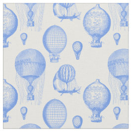 Vintage Heißluftballons in Cornflower Blue Stoff