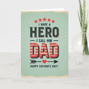 Vintage-Held Daddy Grußkarte Karte