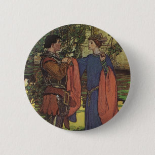 Vintage Held Prinz Ritter Strahlende Rüstung Prinz Button