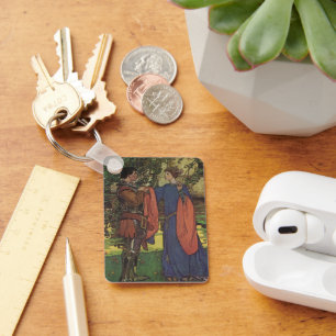 Vintage-Held Prinz Ritter Strahlende Rüstung Prinz Schlüsselanhänger