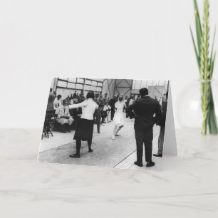 Vintage Helene Mayer 1928 Fencing Bout Note Card Karte